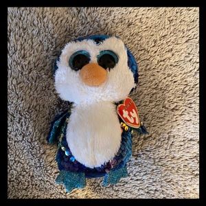 NWT•TY BABY FLIPPABLES PENGUIN PAYTON WITH SEQUINS